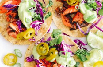 Grilled Salmon Tacos with Avocado Crema