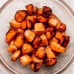 Honey Sriracha Salmon Bites (Air Fryer Appetizer!)