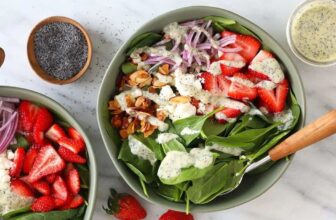 Strawberry Spinach Salad with Poppyseed Dressing (15 Minutes!)