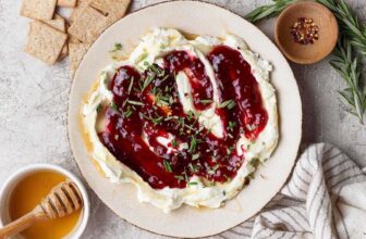 Goat Cheese Dip with Raspberry Jam & Hot Honey (5 Minutes!)