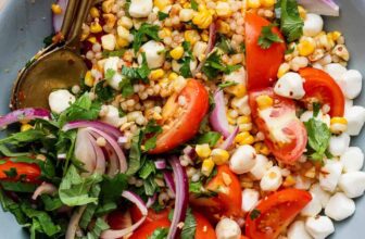 Summer Corn Tomato Salad with Chili Crunch Dressing