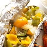 Easy Grilled Peppers and Onions (Foil Pack!)